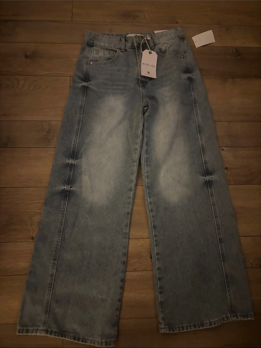 Flying Angel High-Rise Wide Leg Jeans in Light Blue